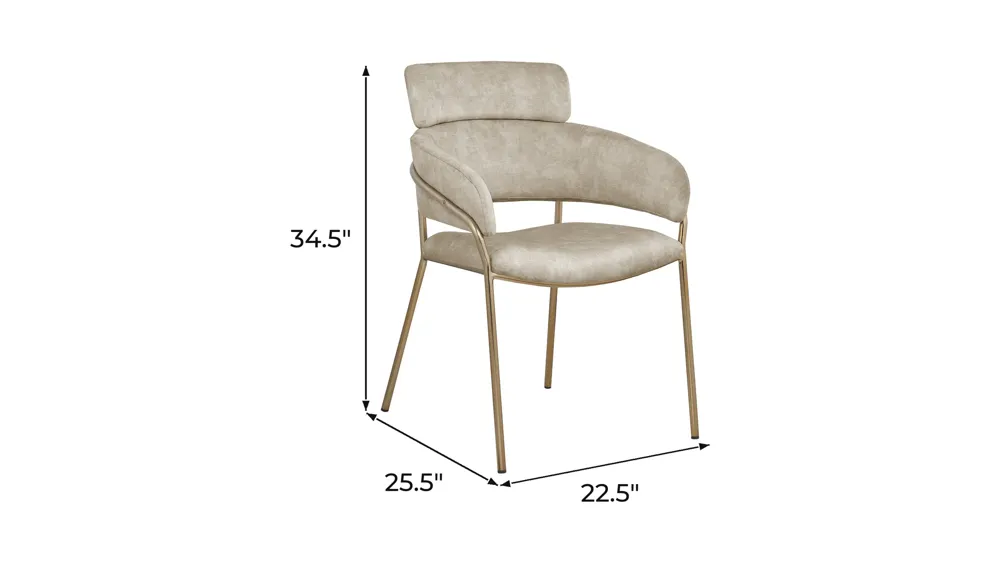 Yara Dining Chair - Set of 2 Dimensions