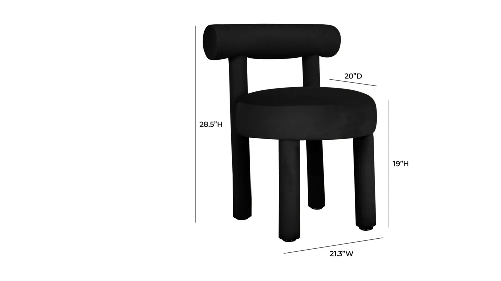 Carmel Velvet Dining Chair Dimensions