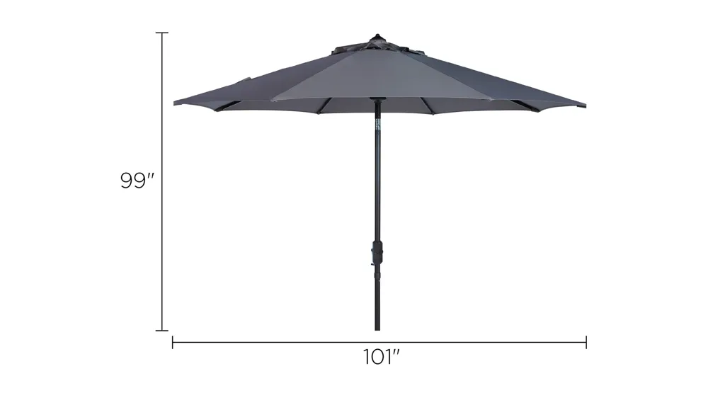 Ortega Outdoor Crank Umbrella Dimensions