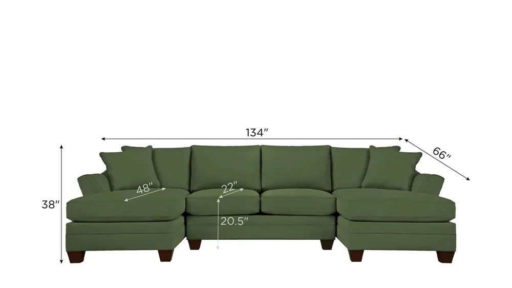 Foresthill 3-pc. Symmetrical Chaise Sectional Sofa | Raymour
