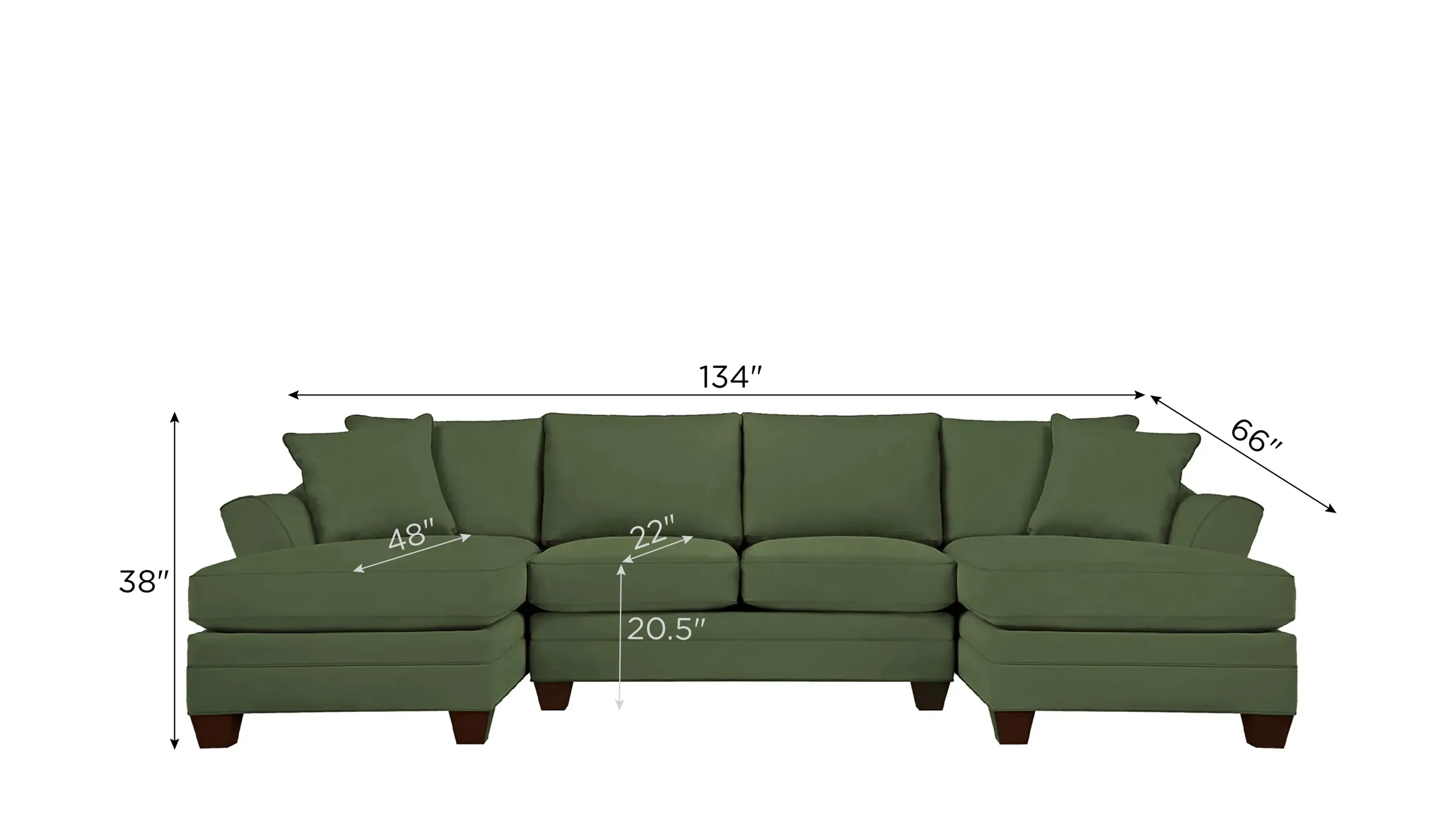 Foresthill 3-pc. Symmetrical Chaise Sectional Sofa | Raymour