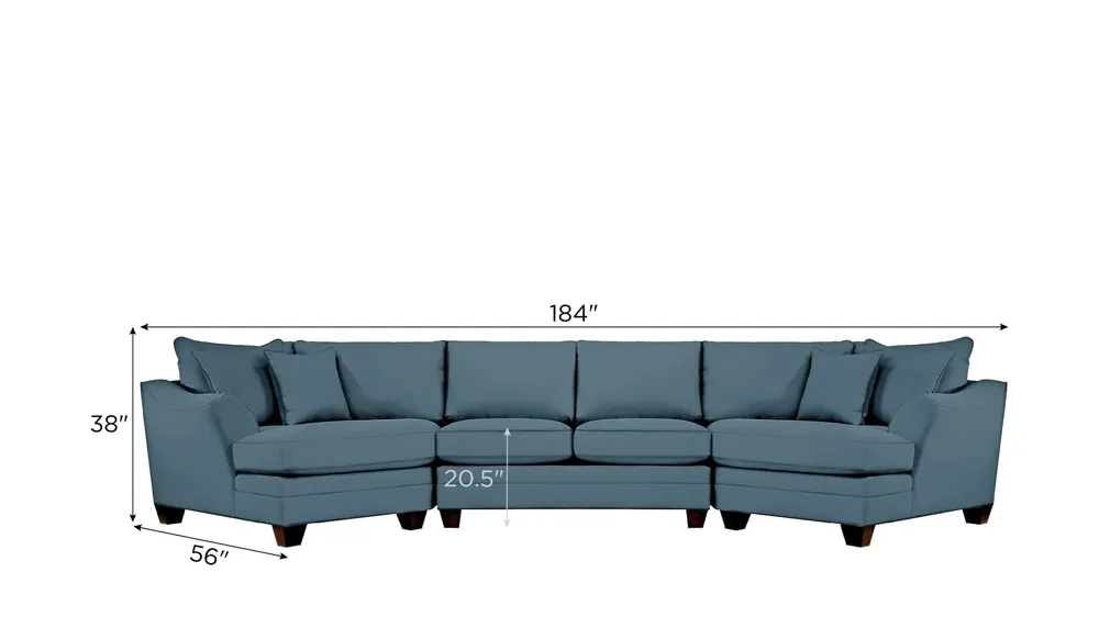 Foresthill 3-pc. Symmetrical Cuddler Sectional Sofa Dimensions