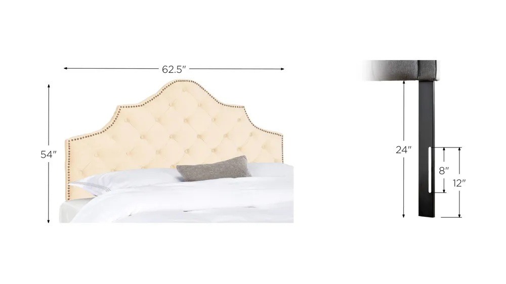 Arebelle Upholstered Headboard Dimensions