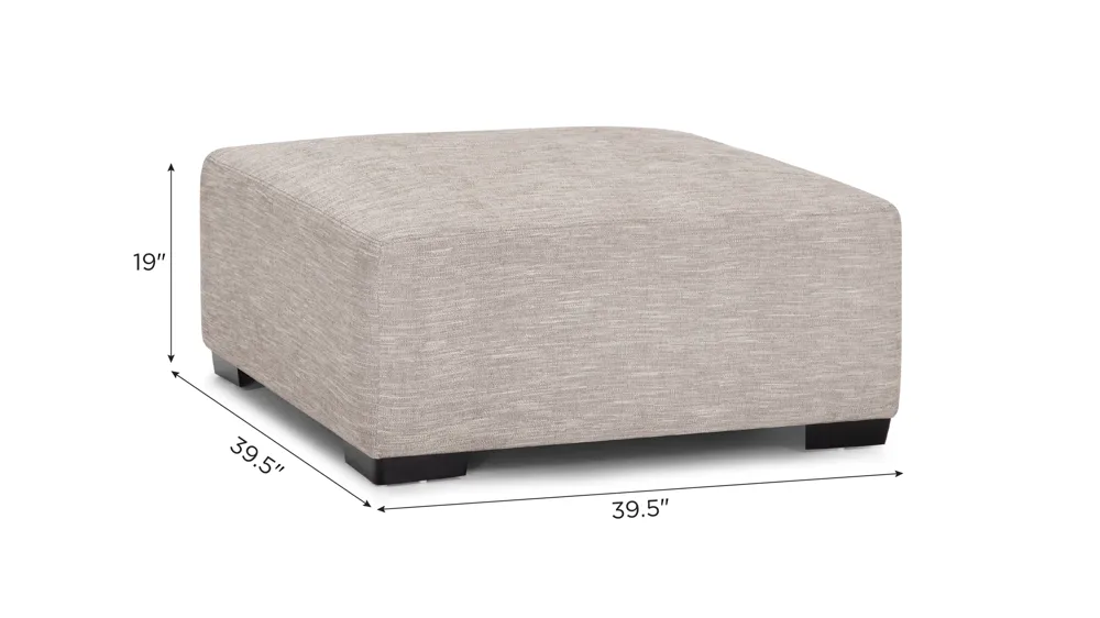 Carter Cocktail Ottoman Dimensions