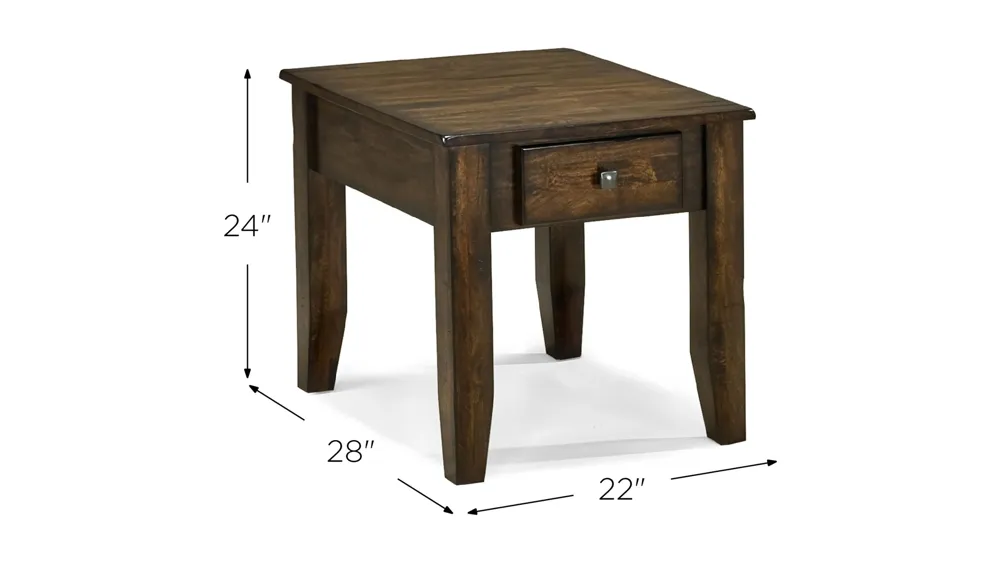 Kona End Table Dimensions