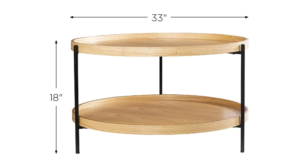 Cantwell Round Cocktail Table Dimensions