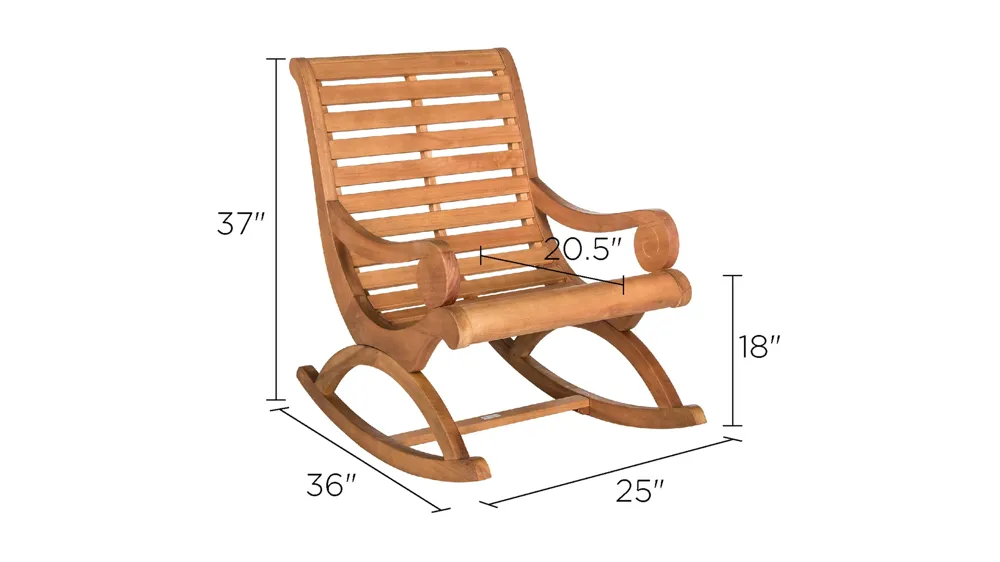 Sonora Outdoor Rocking Chair Dimensions