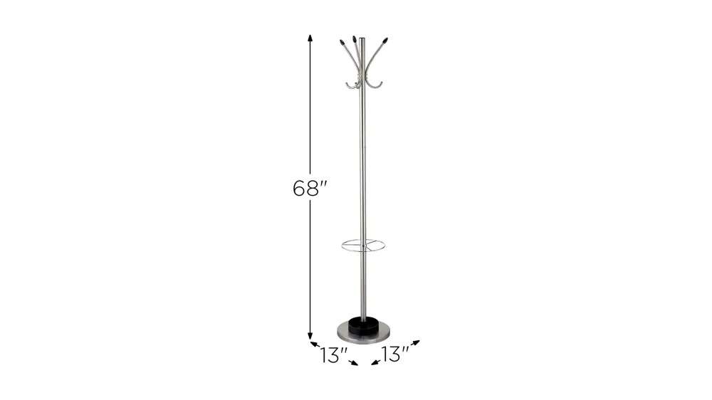 Usada Coat Rack w/ Umbrella Stand Dimensions