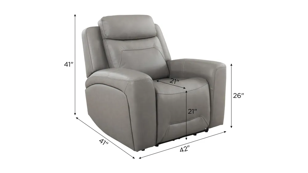 Morgenthal Triple Power Recliner w/ Heat & Massage Dimensions