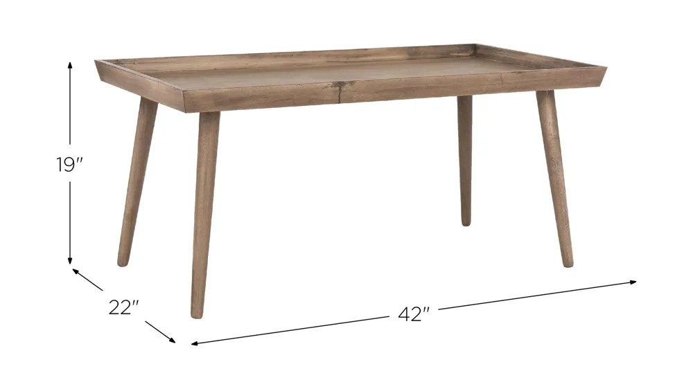 Myrtis Coffee Table With Tray Top Dimensions