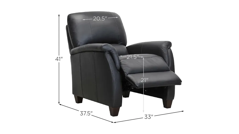 Harmony Leather Recliner Dimensions