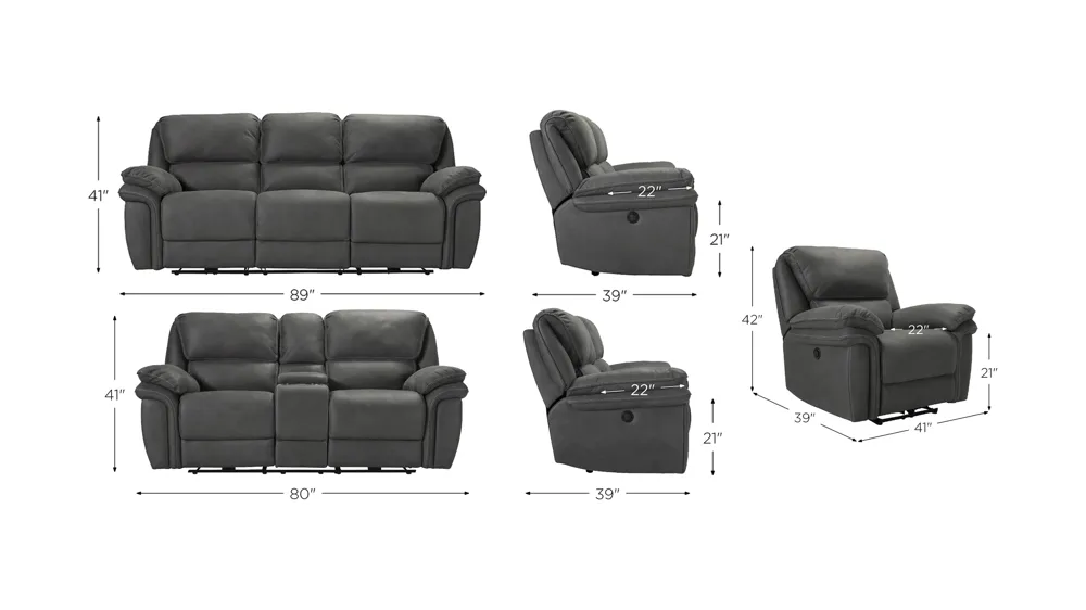 Skye Living Room Set Dimensions