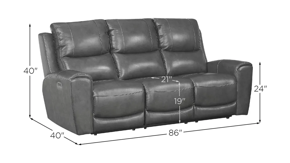 Laurel Power Reclining Sofa Dimensions
