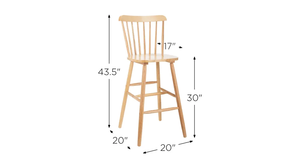 Kalvin Bar Stool - Set of 2 Dimensions