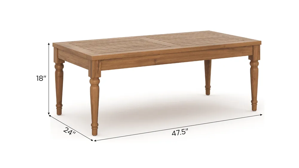 Savannah Patio Coffee Table Dimensions