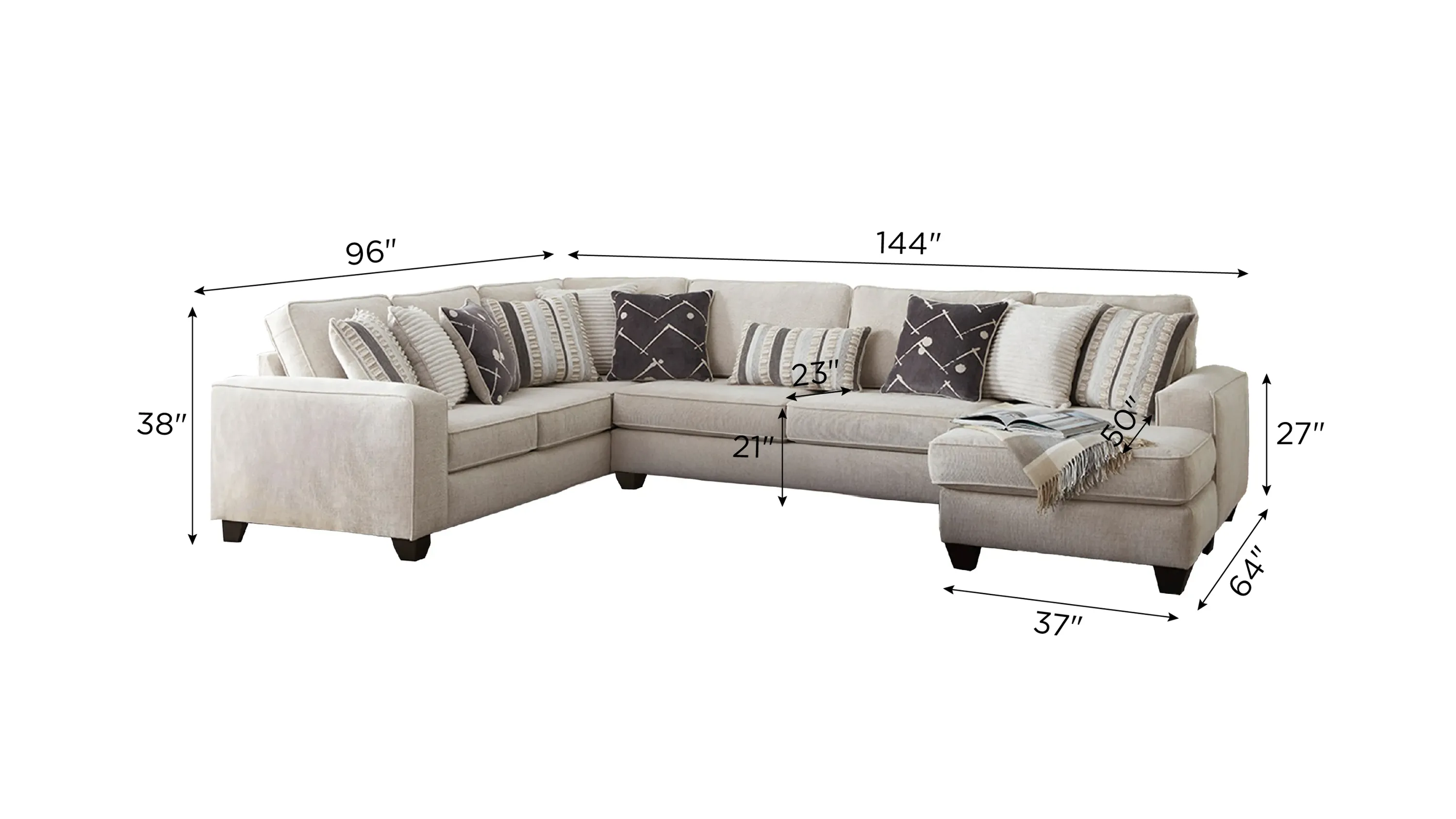 Alston 3-pc. Sectional w/ Chaise | Raymour & Flanigan