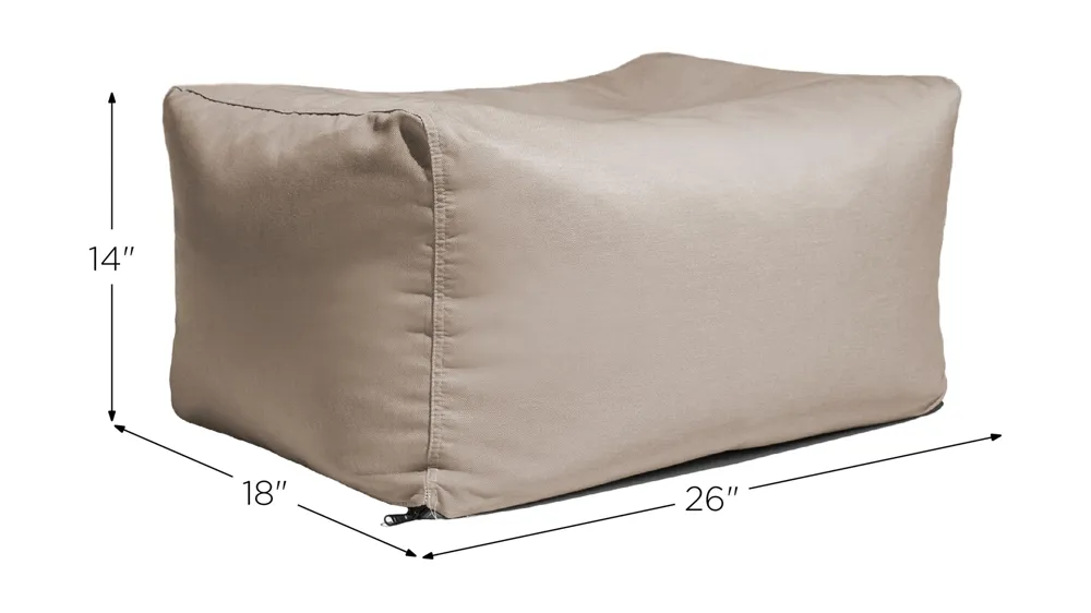 Lamont Outdoor Bean Bag Ottoman Bench Dimensions