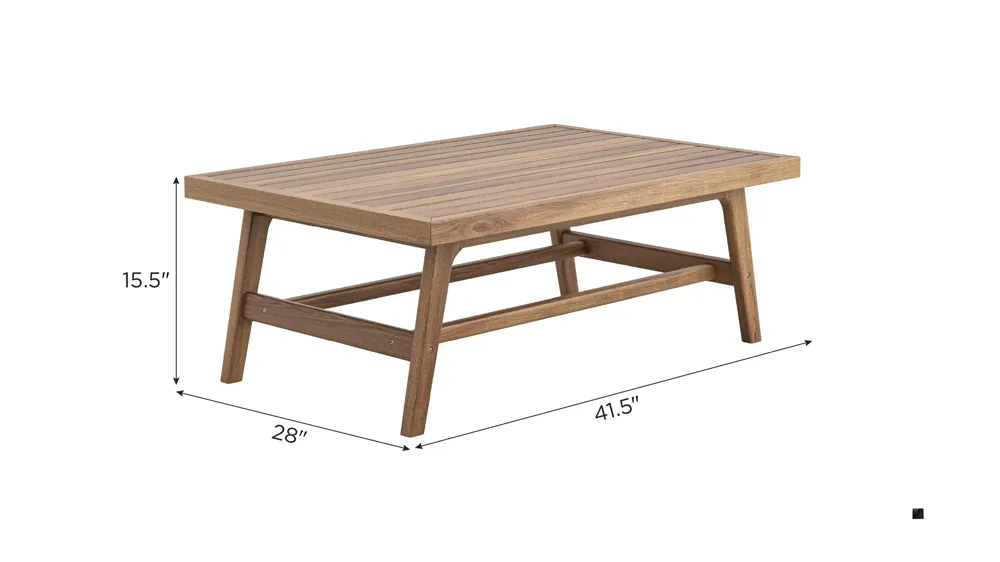 Ashton Outdoor Patio Coffee Table Dimensions