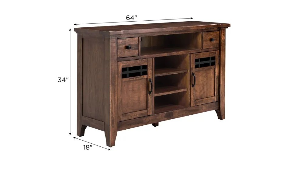 Whistler 64" Entertainment Center Dimensions