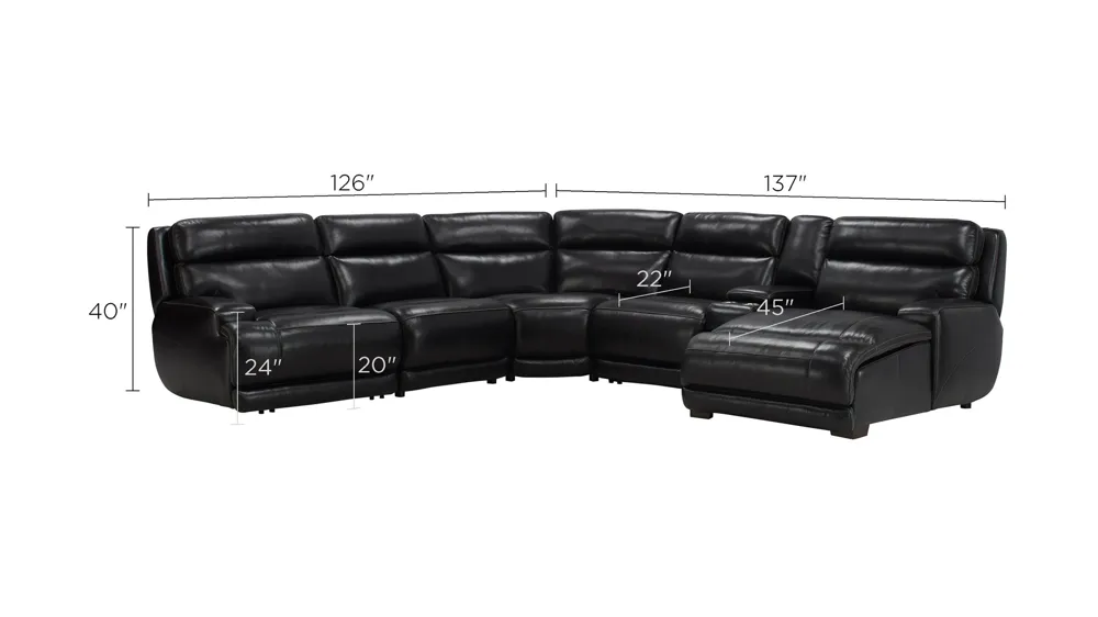 Tompkins Leather 6-pc. Sectional | Raymour & Flanigan