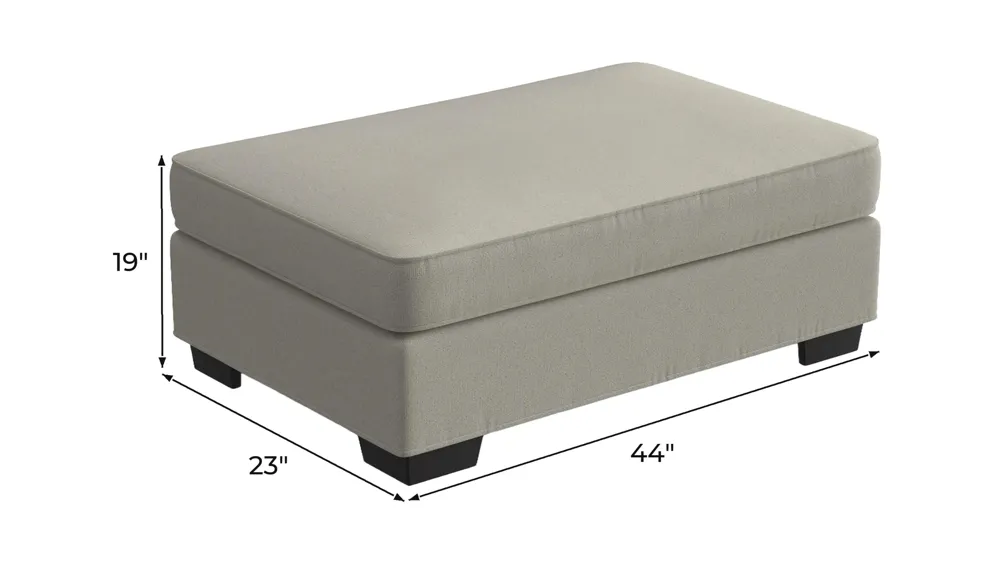 Wellsley Chair and a Half Ottoman Dimensions