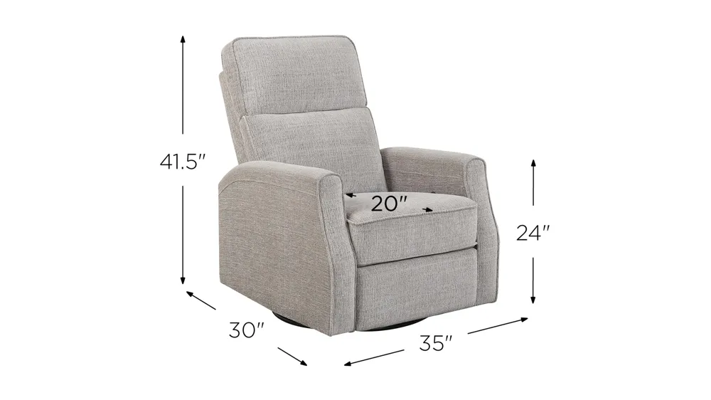 Tabor Swivel Gliding Recliner Dimensions