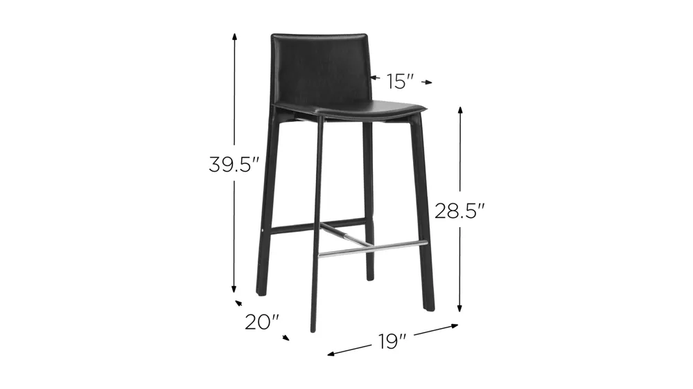 Michelle Bar Stool - Set of 2 Dimensions