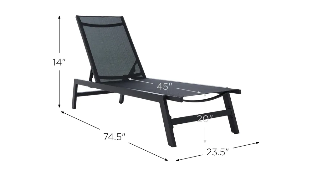 Fionne Chaise Lounge Dimensions