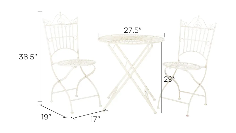 Belen 3-pc. Patio Set Dimensions