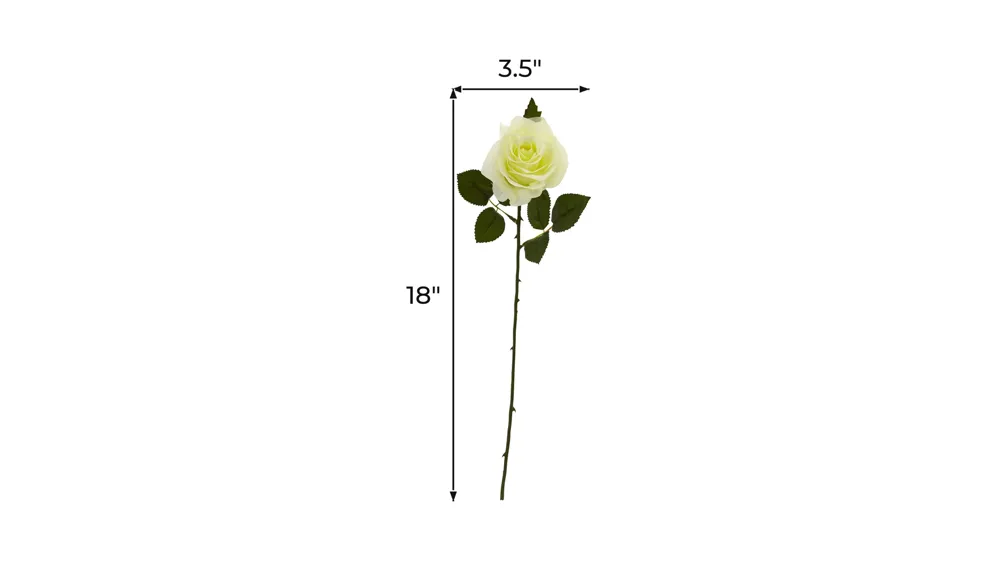 18in. Rose Artificial Flower (Set of 24) Dimensions