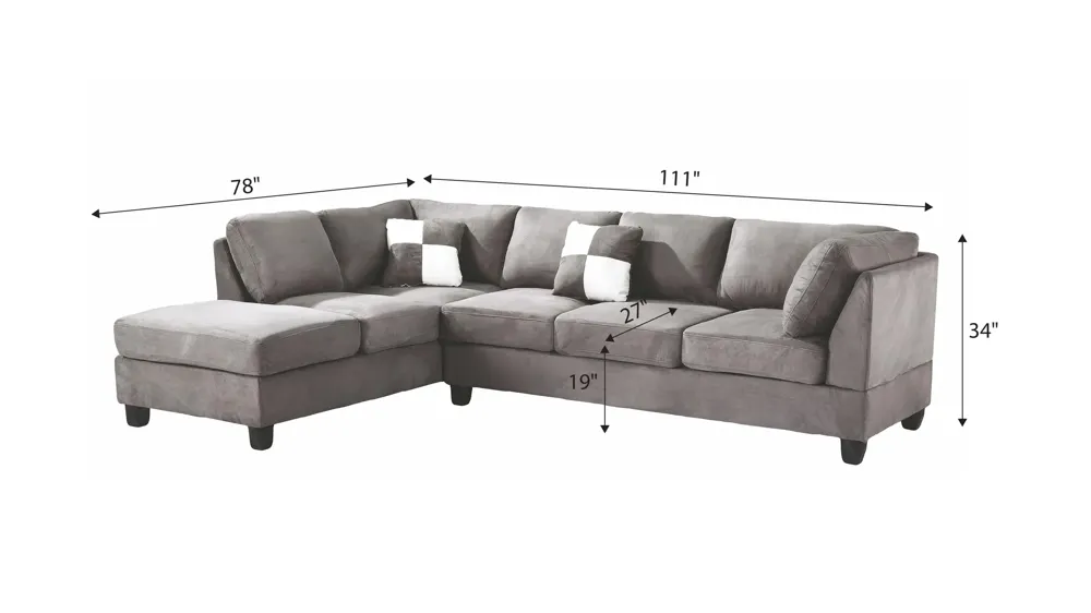 Malone 2-pc. Reversible Sectional Sofa | Raymour & Flanigan