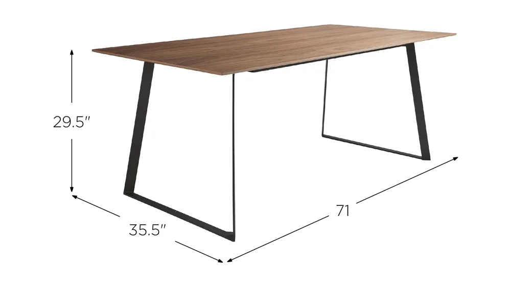 Anderson 71" Rectangular Table Dimensions