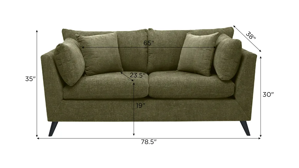 Caruso Loveseat Dimensions