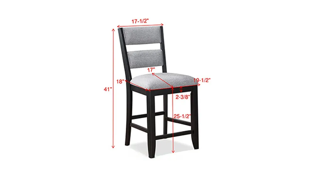 Frey Counter Height Chair Set of 2 Dimensions