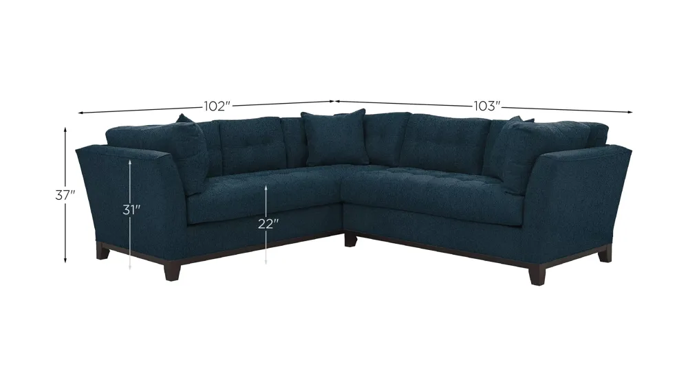 Cityscape 2-pc. Sectional Dimensions