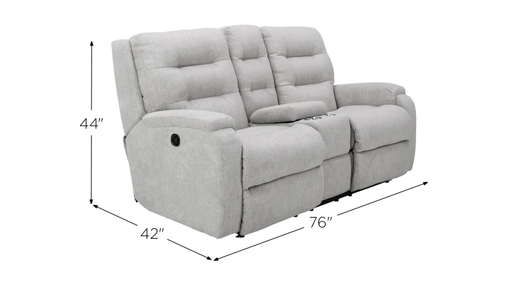 Halenbeck Reclining Loveseat w/ Console Dimensions