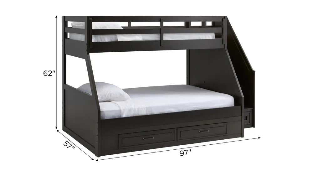 Kieran Bunk Bed w/ Storage & Staircase Dimensions