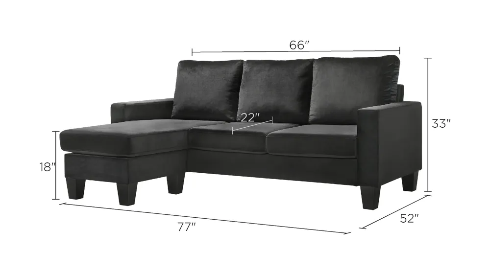 Jessica Sectional Sofa Dimensions