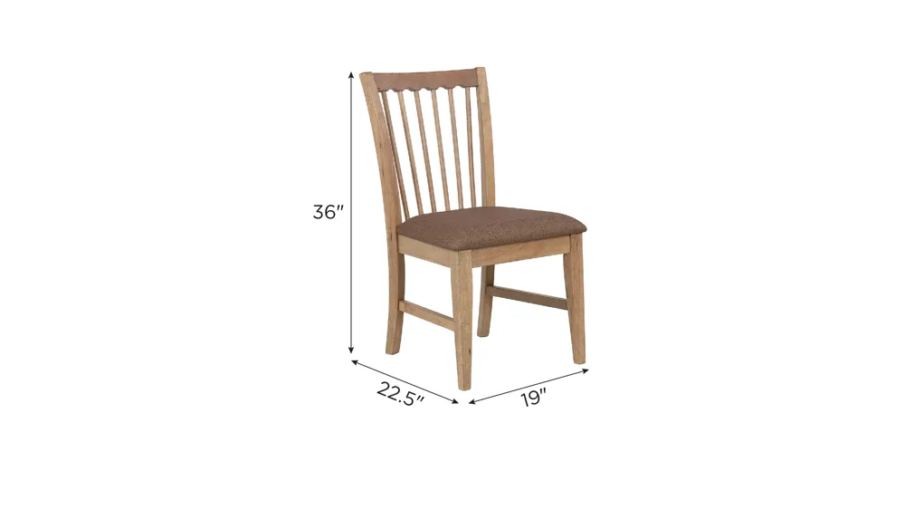 Brownstone Side Chair- Set of 2 Dimensions