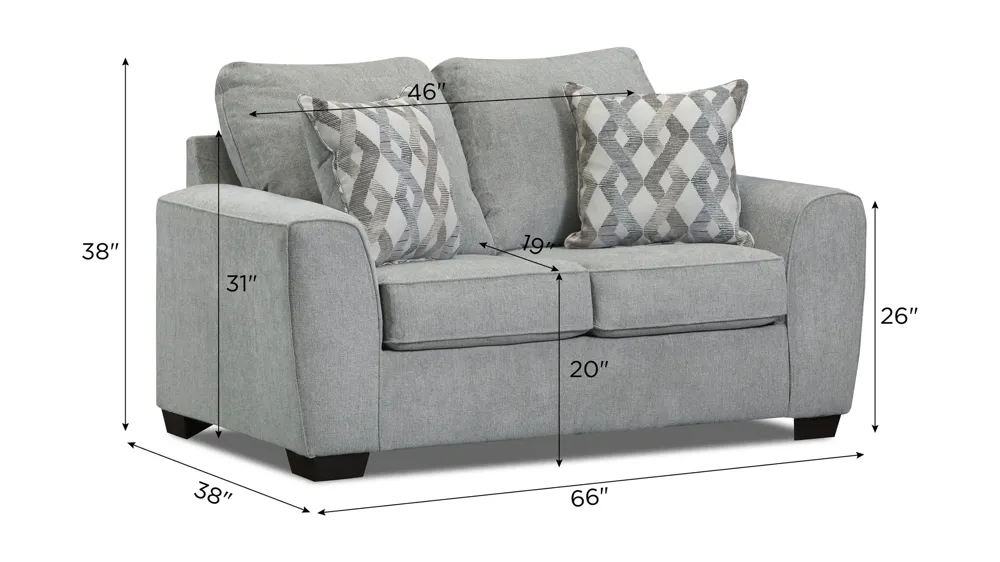 Damien Loveseat Dimensions