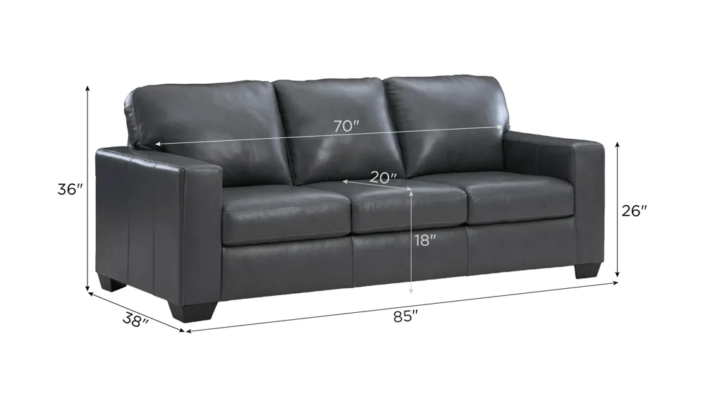 Bolsena Leather Sofa Dimensions