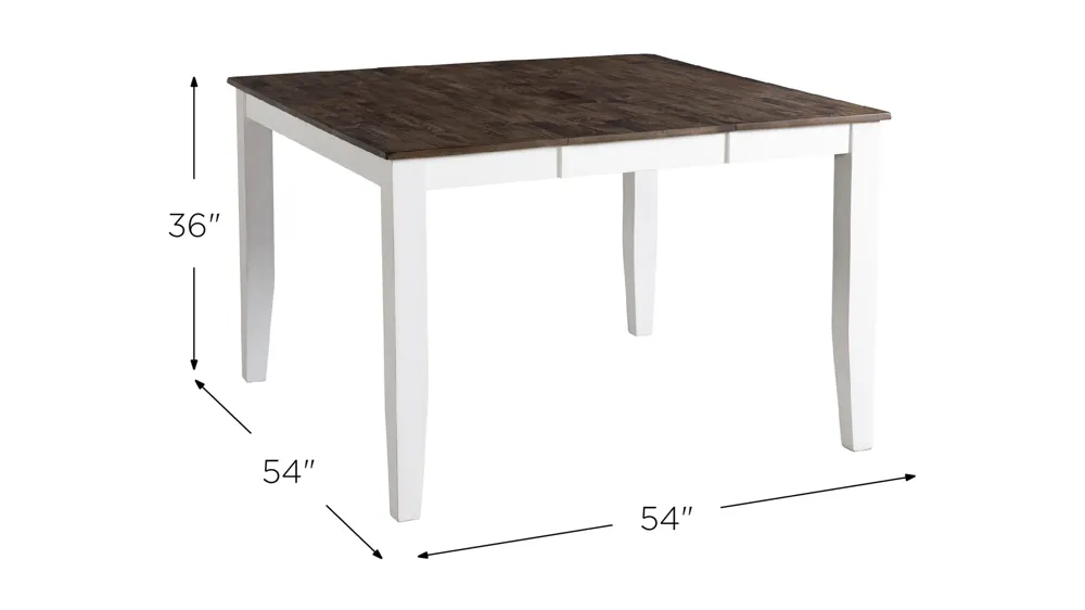 Kona Butterfly Leaf Counter Height Table Dimensions
