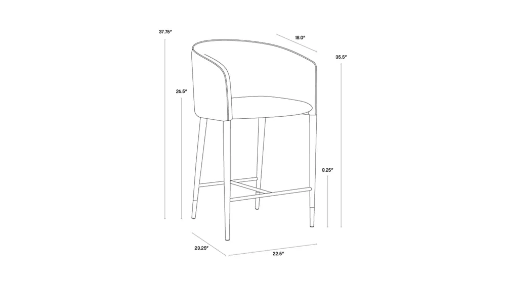 Asher Counter Stool Dimensions
