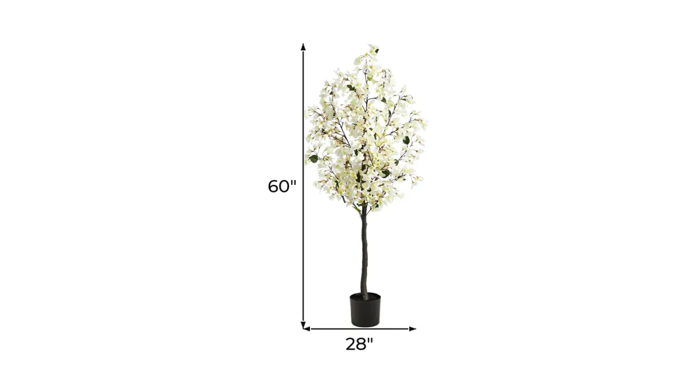 5' Bougainvillea Artificial Tree Dimensions