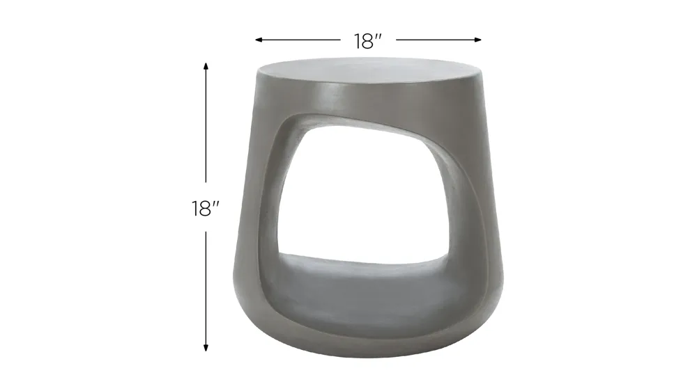 Moreno Outdoor Concrete Accent Stool Dimensions