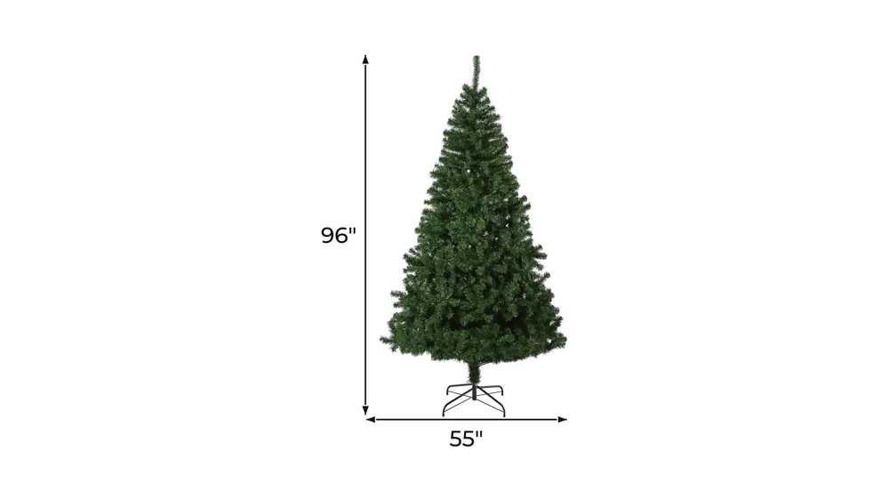 8ft. Northern Tip Pine Artificial Christmas Tree Dimensions