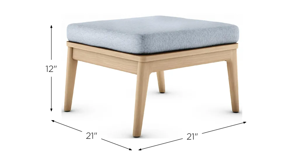Rhodes Outdoor Ottoman Dimensions