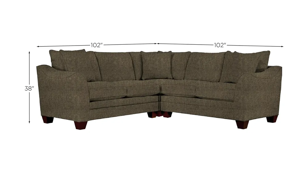Foresthill 3-pc. Symmetrical Loveseat Sectional Sofa Dimensions