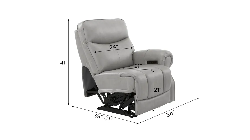 Brooks Zero Gravity Right Arm Facing Triple Power Recliner Dimensions