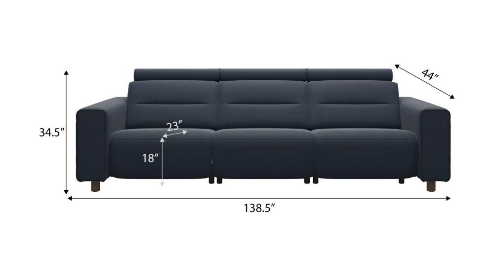 Emily 6-pc. Power Sofa Dimensions